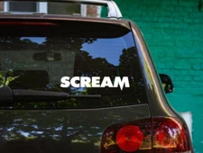 Scream Vinyl Logo Sticker Decal Car Bumper Horror Movie Film Ghostface Stab 90s