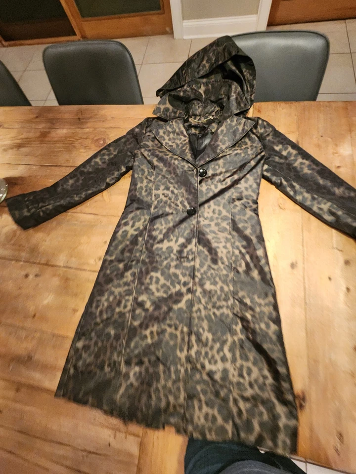 Chaqueta de lluvia Ellen Tracy Animal Print XS Foto 2 de 4