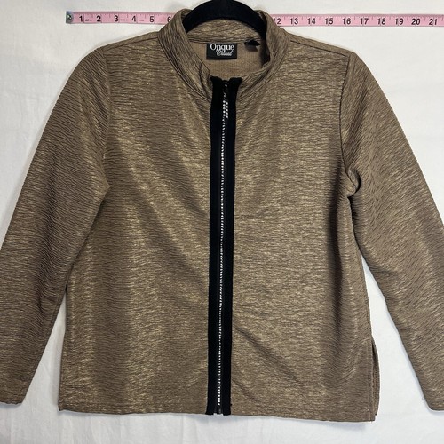 Onque Casual Womens Sweater Jacket Size PS Long Sleeve Full Zip with Rhinestones - Picture 17 of 24