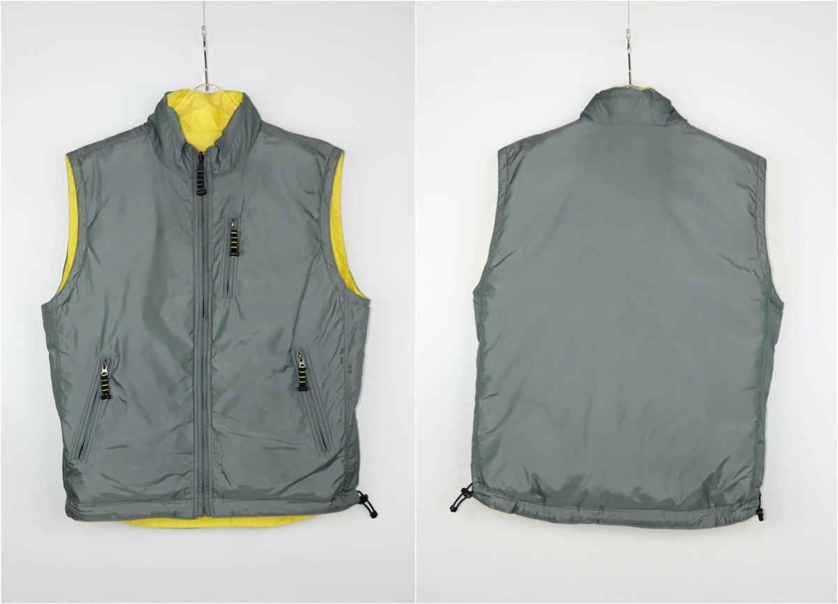 GAP Vintage Yellow/Gray Reversible Down Puffer Waistcoat GAP Vintage Yellow/Gray Reversible Down Puffer Waistcoat