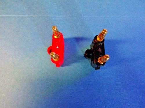 GOLD PLATED DUAL BANANA PLUG SET FOR DYNACO HAFLER PHASE LINEAR OTHERS  - Picture 6 of 6