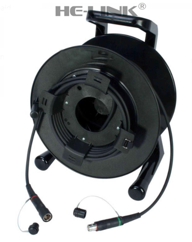 FUW-PUW SMPTE311M Hybrid Camera Optical Cable with Drum 125Meters