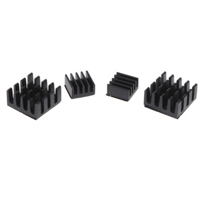 4pcs Black Aluminum Heatsink Cooler Cooling Kit For Raspberry Pi 3/2 /Rpi ZF