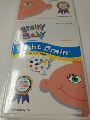 Brainy Baby 2 DVD + 2 CD Set Right Brain Creative & Left Brain