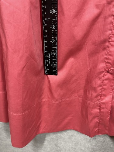 Talbots Womens Ruffle Front Shirt Dress Size 14 Belted Career Office Coral NWT - Picture 7 of 18