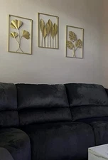home decor gold metal wall art set of 3