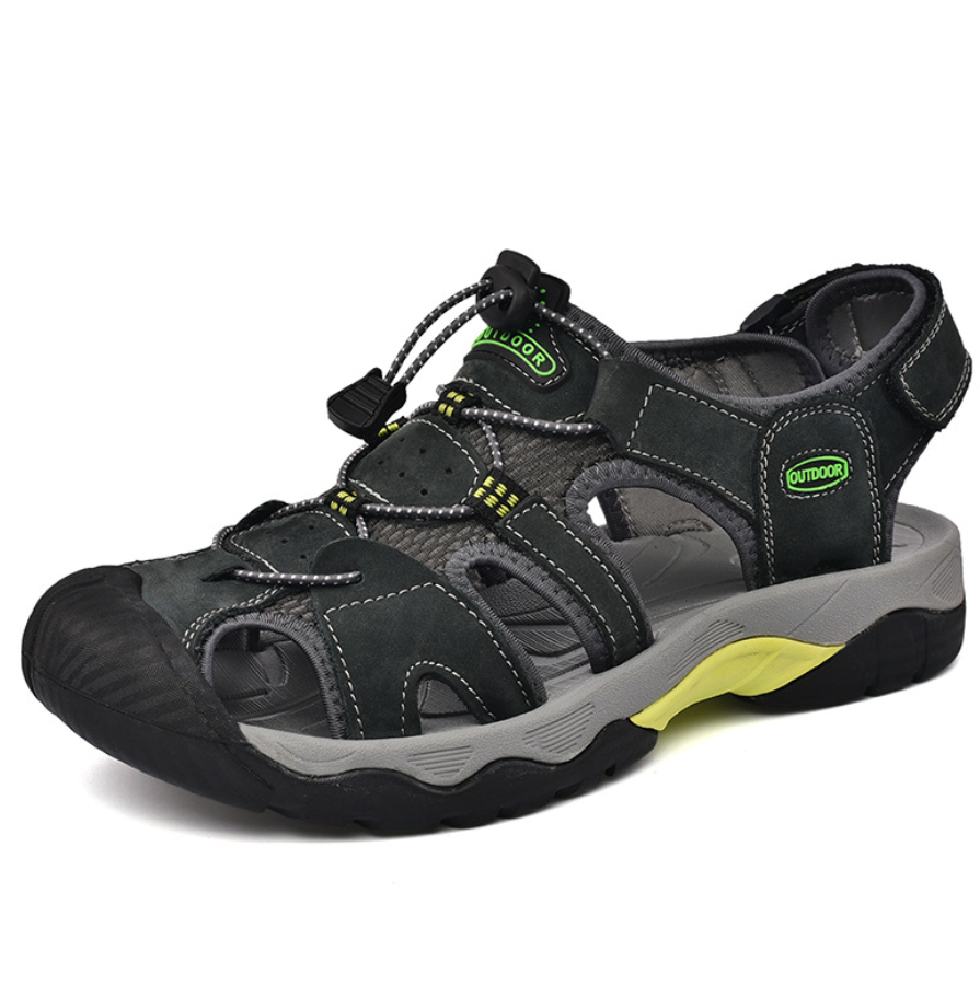 Keen Men\'s Black and Green Closed-Toe Outdoor Sandals s-l400.jpg main image 2