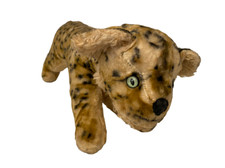 Stieff Vintage 1950-1960's German Made Mohair Stuffed Standing Green Eye Leopard