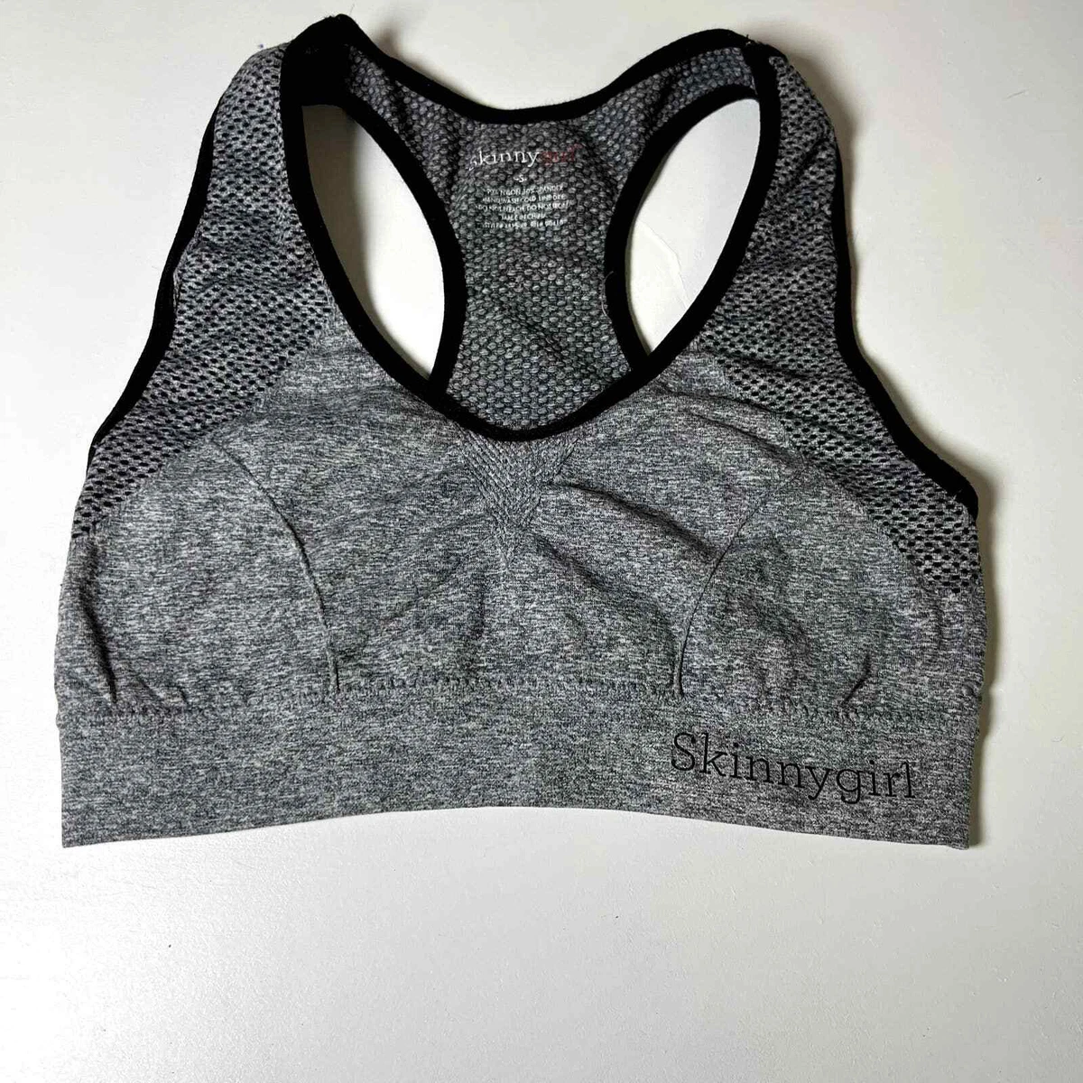 Skinny Girl gray sports bra small