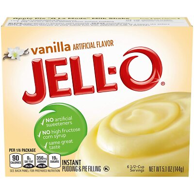 Jell-O Instant Vanilla Pudding & Pie Filling, 5.1 Ounce
