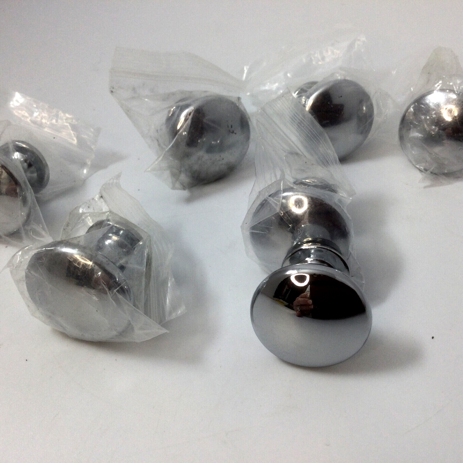 Small Polished Nickel Silver Pulls Door Drawer Set of 7