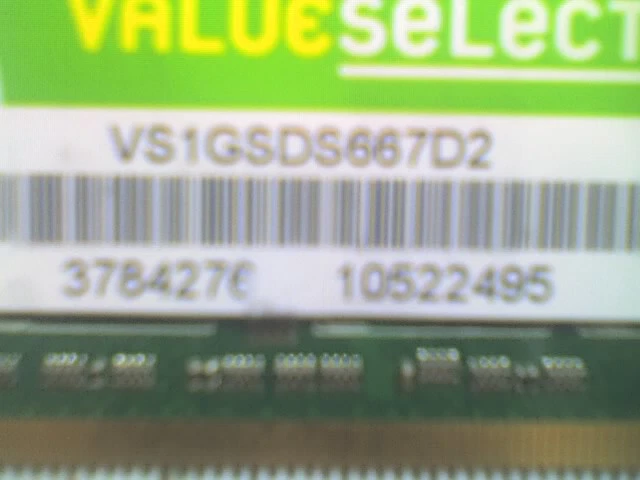 2 x CORSAIR VS1GB667D2 (1GB DDR2 PC2-5300 667MHz SODIMM 200-pin) DRAM - V - Image 2 of 3