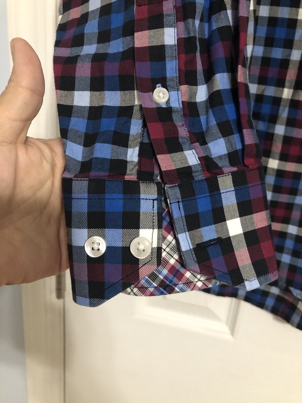 TailorByrd Button Down Check Button Down Shirt Me… - image 9