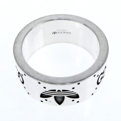 Gucci Adidas Collaboration Ring Engraving Wide Trefoil 17 AG925