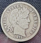 1911 Barber dime Free Shipping....