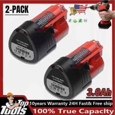 2 PACK 12V 3.0AH for Milwaukee 12V M12 3.0Ah Compact Battery 48-11-2430 US