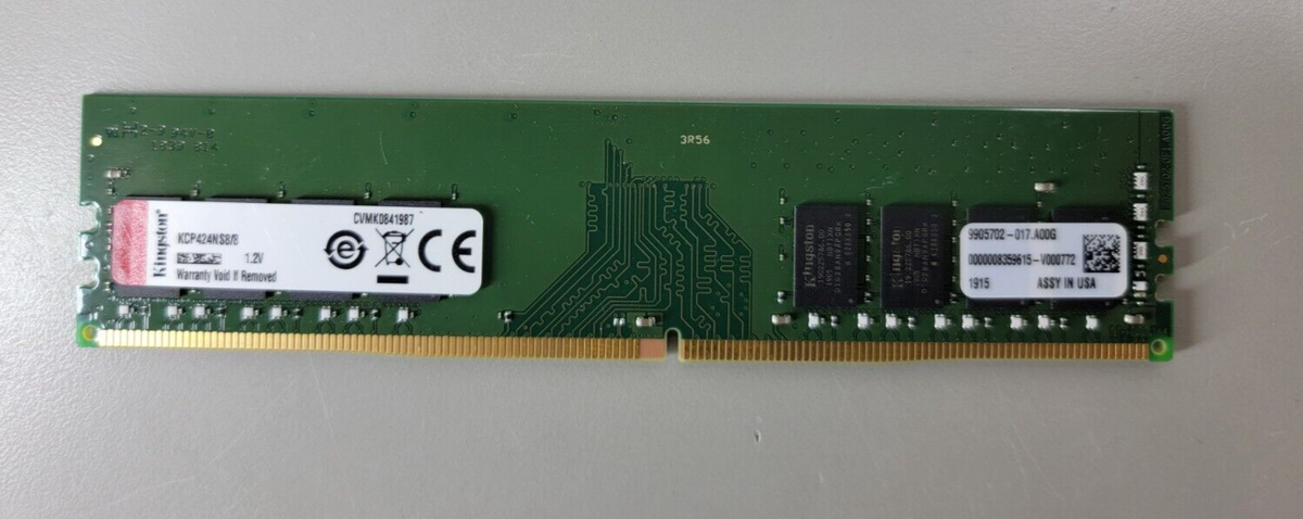 1 Kingston 8GB PC RAM Memory Sticks KCP424NS8/8 - Bench Tested