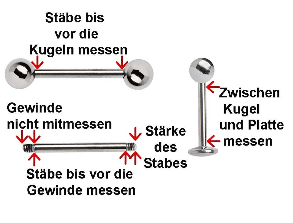 Titan Piercing Lingua Gioiello Spina IN 1,6mm Con 5mm Multi Glitter Epoxy Sfera - Immagine 3 di 3