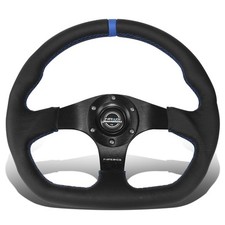 Nrg Innovation 320mm Flat Bottom Leather Handle Steering Wheel Rst-024mb-r-bl