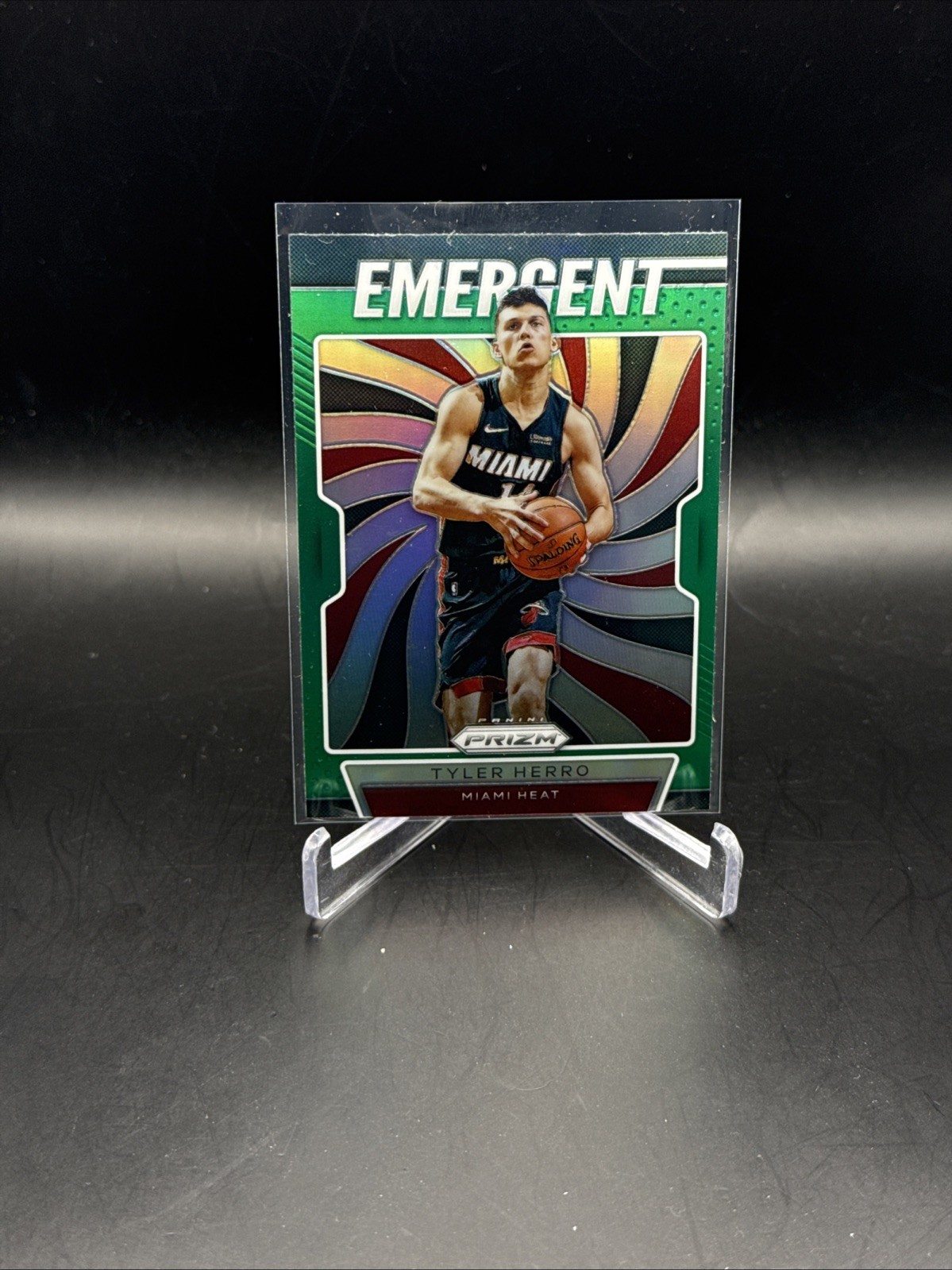 2019-20 Panini Prizm Emergent Green Prizm Tyler Herro Rookie Insert Parallel #5