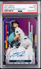 2025 TOPPS FINEST FINEST AUTO PURPLE REFRACTOR #SF SAL FRELICK 33/125 PSA 10