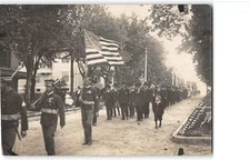 RPPC Military Parade Decoration Day Trenton, MO 1910s Photo Vintage Postcard