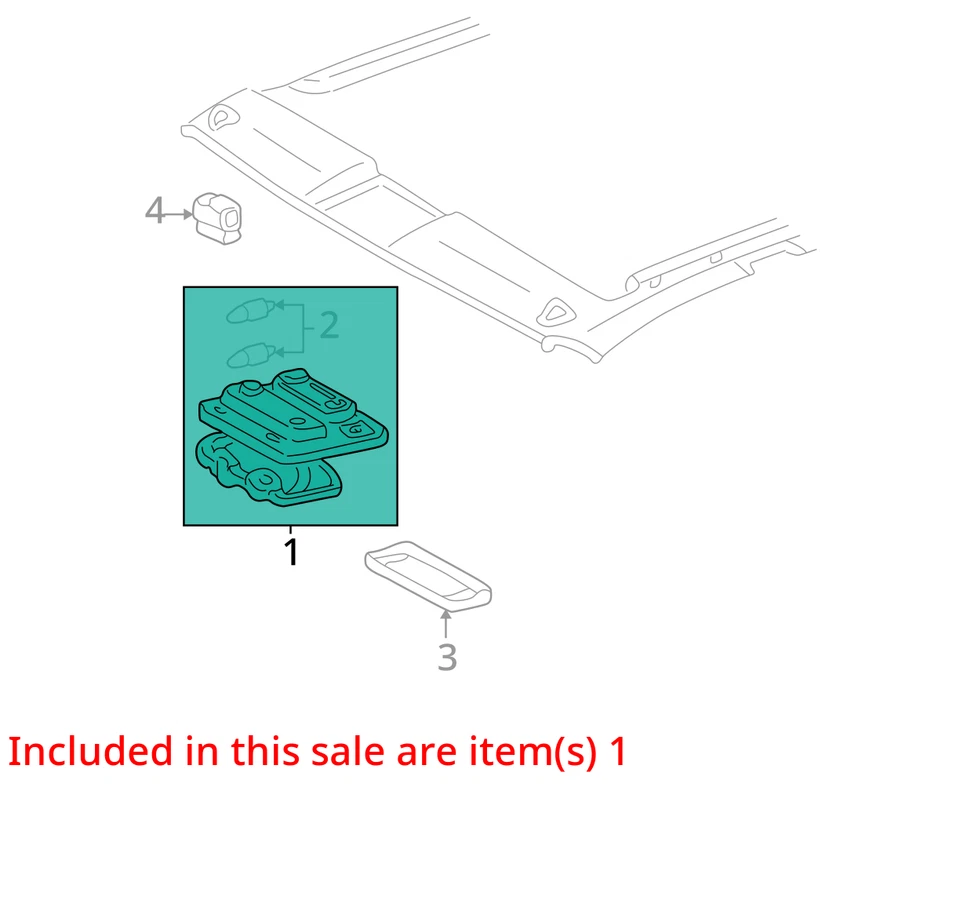 Consola techo delantero con techo corredizo compatible con 99-04 AVALON 2737201 Foto 4 de 4