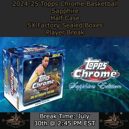 Patrick Williams 2024-25 Topps Chrome Basketball Sapphire 5X Box BREAK #13