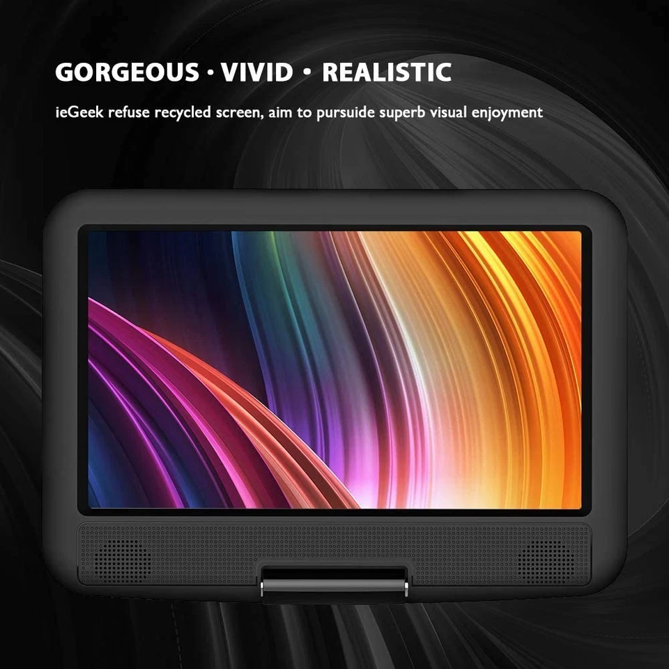ieGeek 11.5" Portable DVD Player for Kids and Car, Eye-Protective Screen,4 Color - Image 3 of 4
