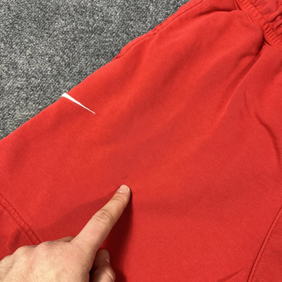 Pantalones Cortos Nike Para Hombre Grandes Rojo Swoosh NSW Vellón Doble Swoosh Logo CJ4882-657 Foto 4 de 4