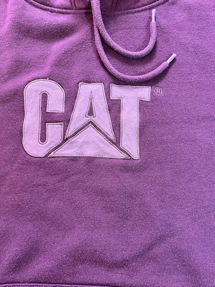 CAT Women’s Workwear Hoodie Purple Size Large - Image 2 of 4