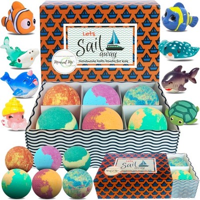 Bath Bombs for Kids with Surprise Inside - 1 Count (Pack of 6), Ocean 