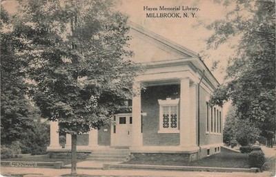 1918 Hayes Memorial Library Millbrook NY Albertype RPPC Postcard