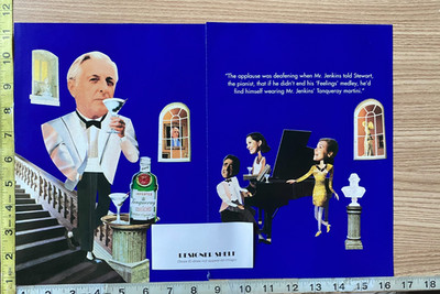 Tanqueray Gin Mr. Jenkins 2 Page. 2 Scene  Magazine Print Advertisement