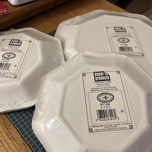 MacKenzie-Childs Vintage Paper Dinner Plates (8) & Dessert Plates (16) ~ NEW! - Picture 5 of 7