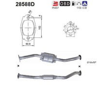 AS Katalysator 28588D FüR Fiat Ducato Bus JTD 4X4 Peugeot Boxer 244 Hdi CitroËN