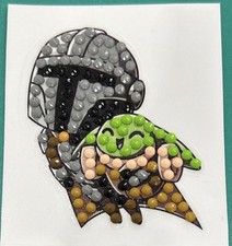 New Grogu Baby Yoda Mandalorian Star Wars STICKER Diamond Art Decor Scrapbooking