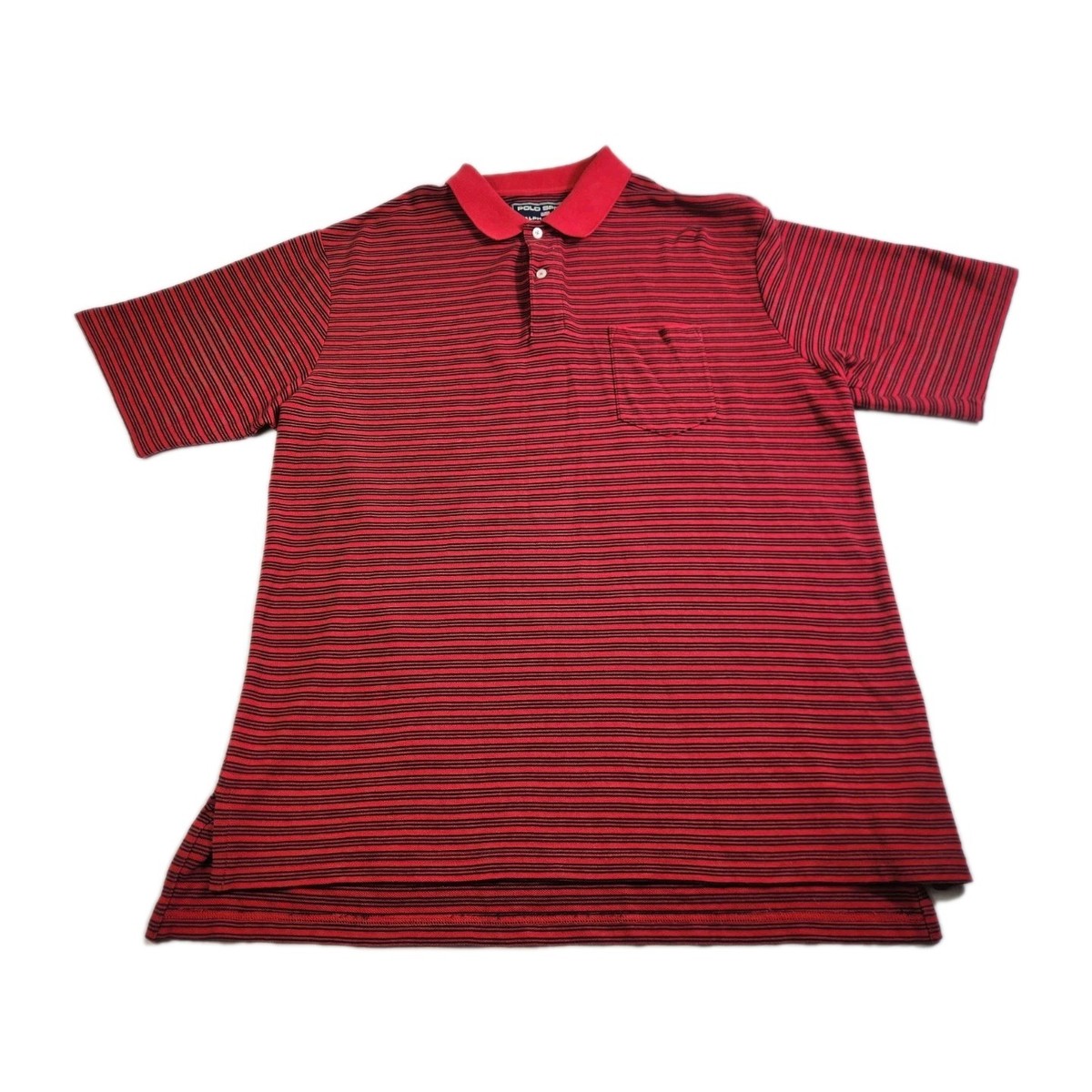 POLO Ralph Lauren ラルフ CLARENCE SPORT Vintage Polo Sport Ralph Lauren Polo Shirt Men's XL Red Navy Short