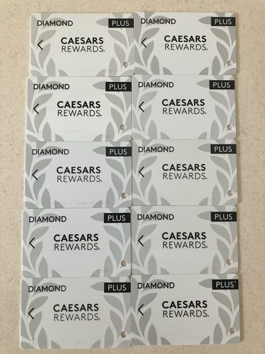 LOT OF 10 CAESARS REWARDS DIAMOND PLUS PLAYERS CLUB CARD CARDS BLANK NO NAME