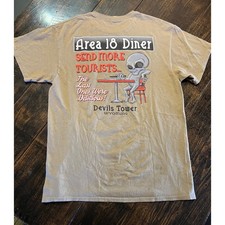 VTG Delta Pro Weight Area 18 Diner Devils Tower Wyoming Alien Graphic T-Shirt ML