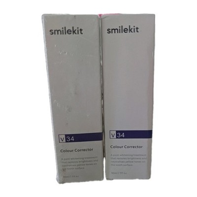 2 Pack Smile Kit V34 Colour Corrector Purple Toothpaste, Teeth Whitening Booster