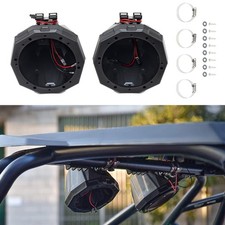 6.5" UTV Speaker Pods Cage Enclosures 1.5-2" Roll Bar For Polaris Can Am Honda