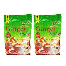 2 Bags - Honsei Instant Honey Ginger Tea (30 Sachets) 18G, (Total 60 Sachests)