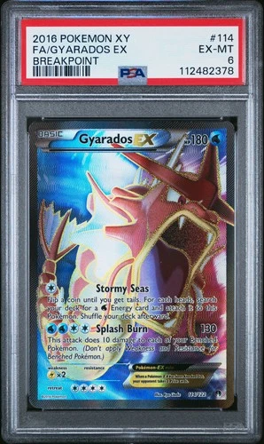 2016 POKEMON BREAKPOINT GYARADOS EX #114 FULL ART PSA 6 EX #112482378