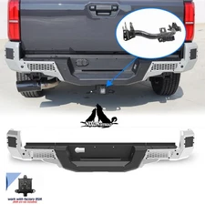For 2024 2025 Toyota Tacoma Modular Rear Bumper w/A Set Of 4" Square Pod Lights