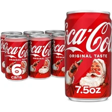 Coca-Cola Soda 7.5 oz 6 Pack Mini Cans