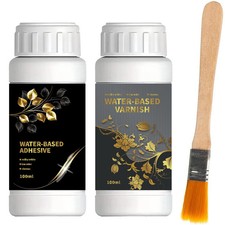 100ml/200ml Gold Leaf Gilding Adhesive Kit Water-Based Glue for Crafts Jewelry