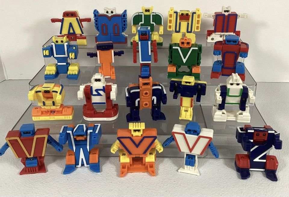 Alpha-Bots 20 robôs transformadores alfabeto substituição educacional incompleta - Imagem 3 de 4