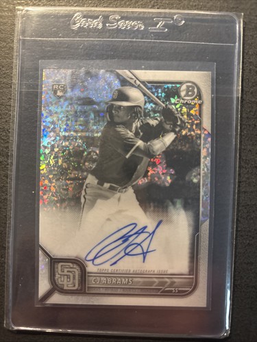 CJ Abrams [Black & White Mini Diamond Refractor] #CRA-CA 2022 Bowman Chrome Rookie Autographs card