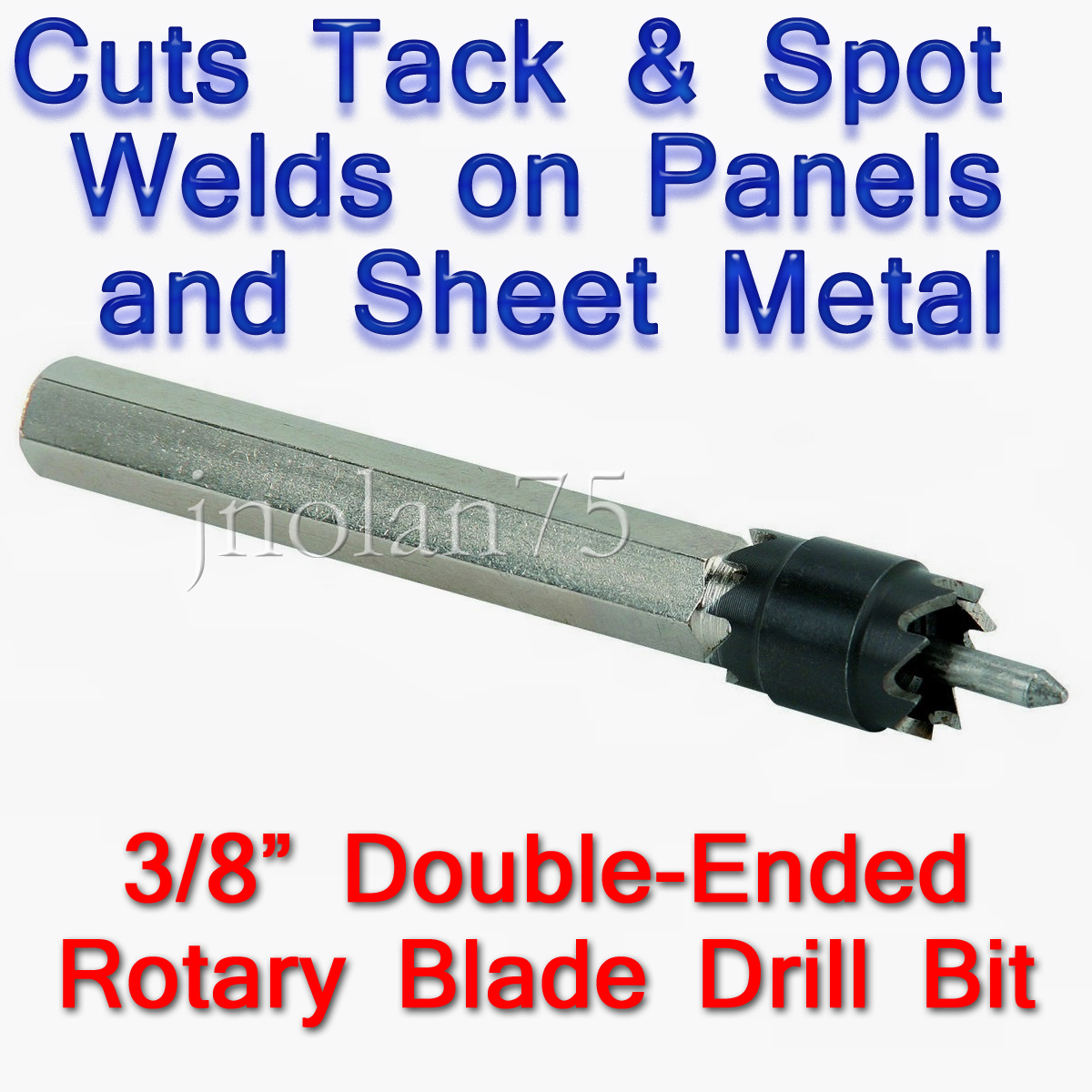 3/8-Inch Double-Sided Rotary Spot Weld Cutter Bit - Removes Tack Welds From Sheet Metal